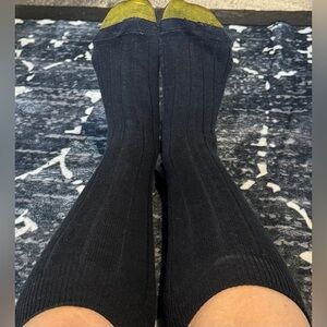 Gold Toe Men’s Black Striped Dress Socks Size 8-12